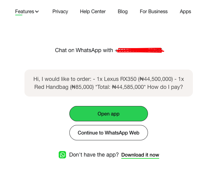 wassapshop order screen